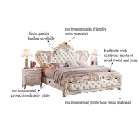 Lit de chambre nordique de luxe avec plateforme, style français, 180x200cm, pour filles princesse, accessoires de maison pour chambre à coucher 2