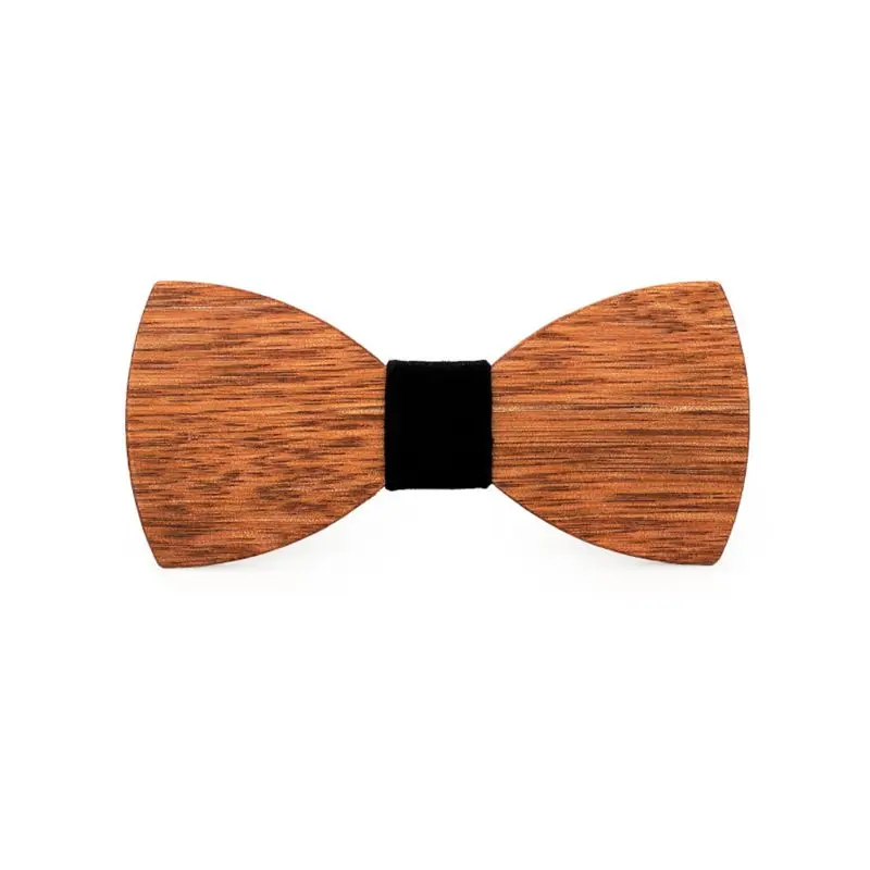 Handmade Cork Wooden Bow Ties For Men Wedding Party Unique Accessories Neckwear Solid Color Whole for Butterfly