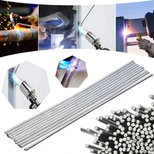 

10pcs Aluminum Welding Rod Low Temperature Easy Melt Welding Cored Wire Repair Rod For Electric Power Drill Tap Polish And Paint