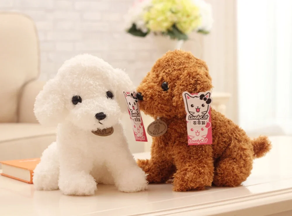 Süßes Teddy Plüschhund Spielzeug Mit Locken Als Kindergeschenk_voghion.com