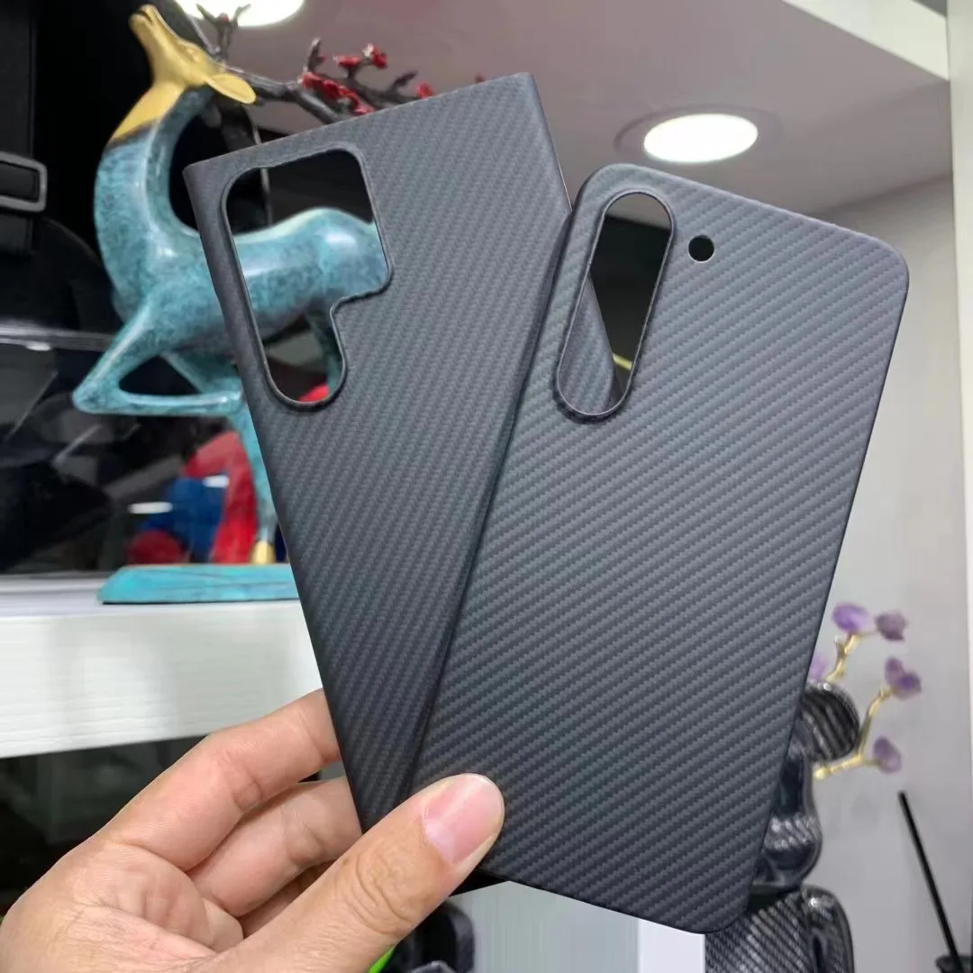 Carbon Case for Samsung Galaxy S22 S23 Ultra, Aramid Fiber Material, Ultra-Thin, Niche, Protective Cover