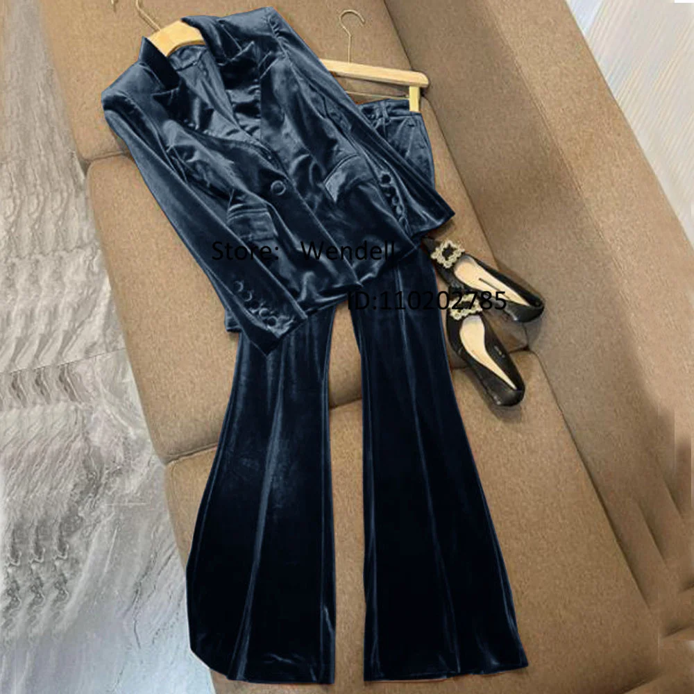 Pants Sets of Women 2 Pieces Elegant Woman Clothing Jeans Women's Pantsuit Suit for Autumn Two Piece Set Pant Luxury Suits 2023