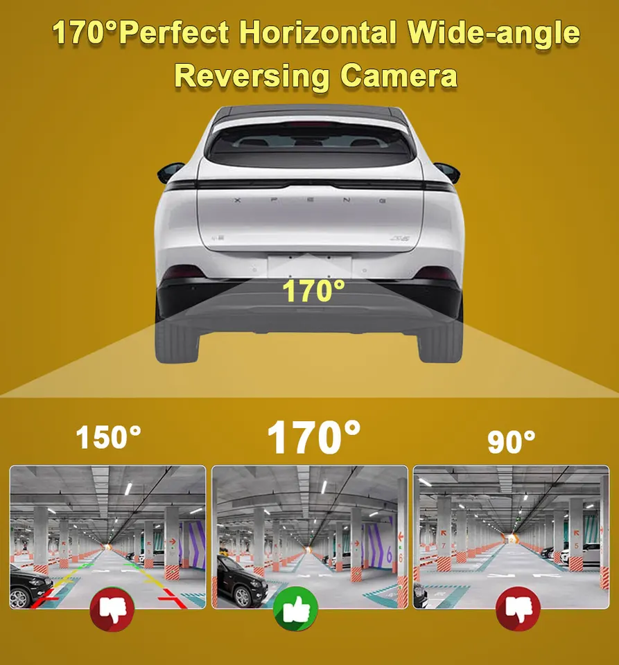 Telecamera Posteriore Grandangolare Per Hyundai IX35 Tucson MK2 2009-2014, HD, Visione Notturna, Impermeabile IP67