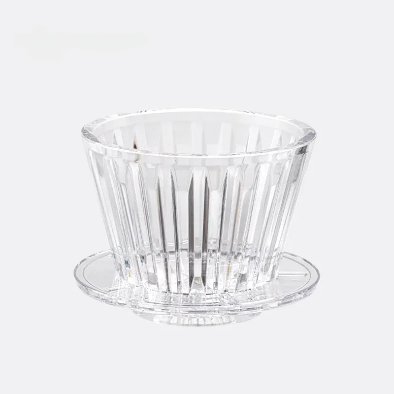 Premium Acrylic Pour Over Coffee Brewer Set – Cake Shaped, Reusable & Easy to Clean