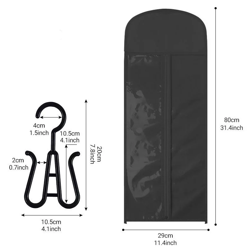 Wig Storage and Organization Transparent Zipper Bag