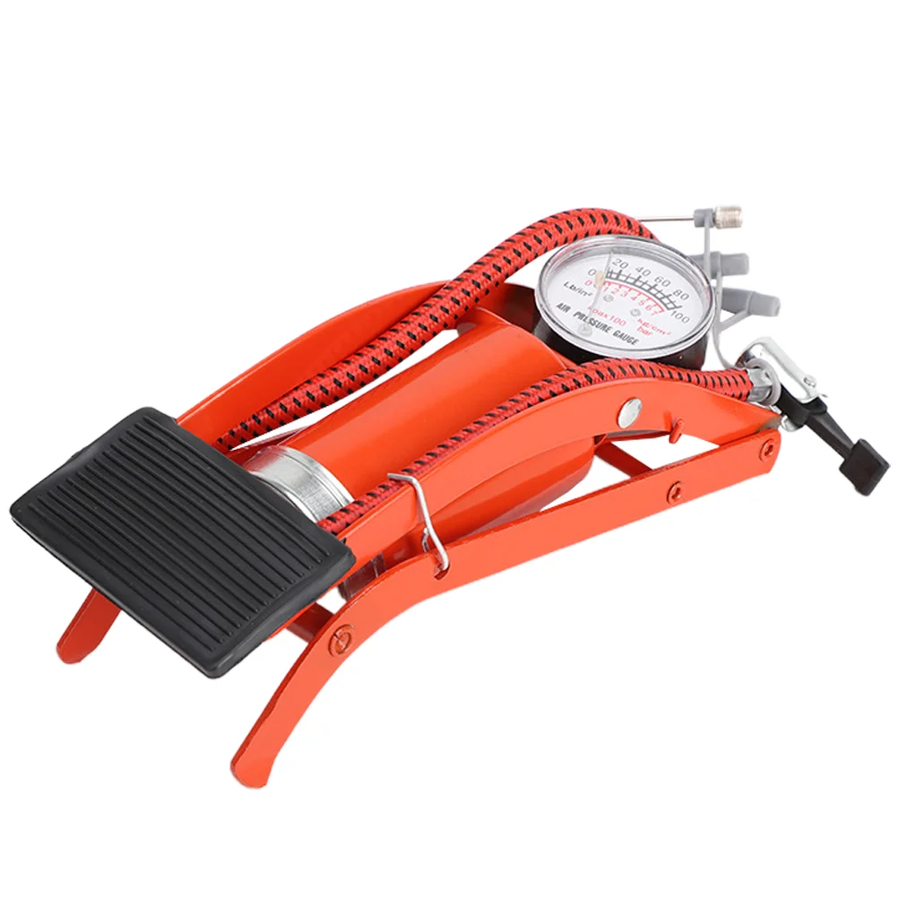 

1pc Automotive Inflator Mini Portable Inflator Air Pump Foot Pedal Air Pump for Car Use (Red)