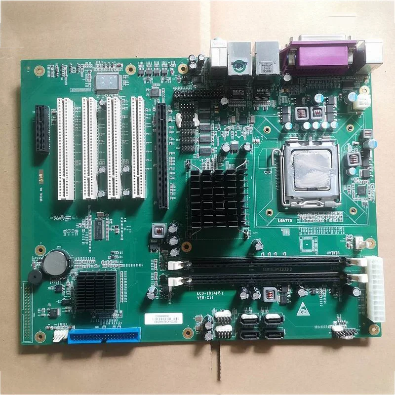 

EC0-1814(B) 775 Pin VER: C11 C00 C20 Dual Network Card Industrial Control Equipment Motherboard