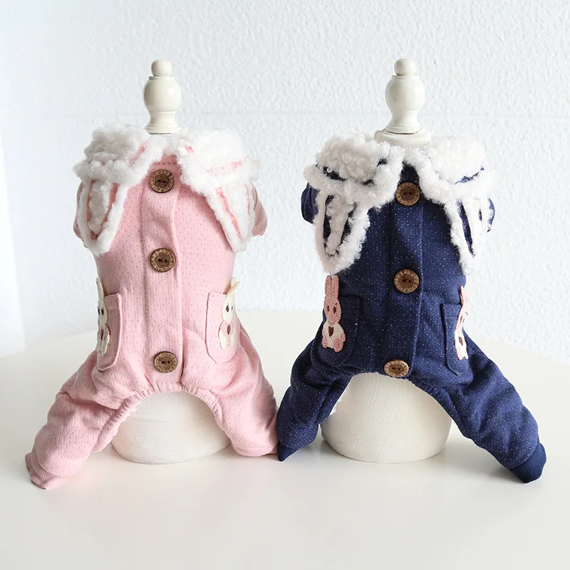 

Одежда для собак с карманами и заячьими ушками, пижамы, платья, куртки для кошек, щенков, Цветочное платье для питомцев, одежда для собак, Тедди, 3 цвета