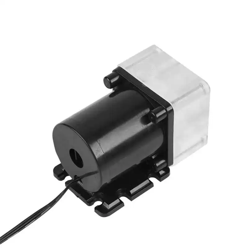 Pompa Di Raffreddamento Ad Acqua Del Computer, Pompa Di Raffreddamento Del PC Fai Da Te Ultra Silenziosa Filettatura G1/4 Connettore 12V 4 Pin 450L/H Display a Temperatura Pompa 'acqua(Nero