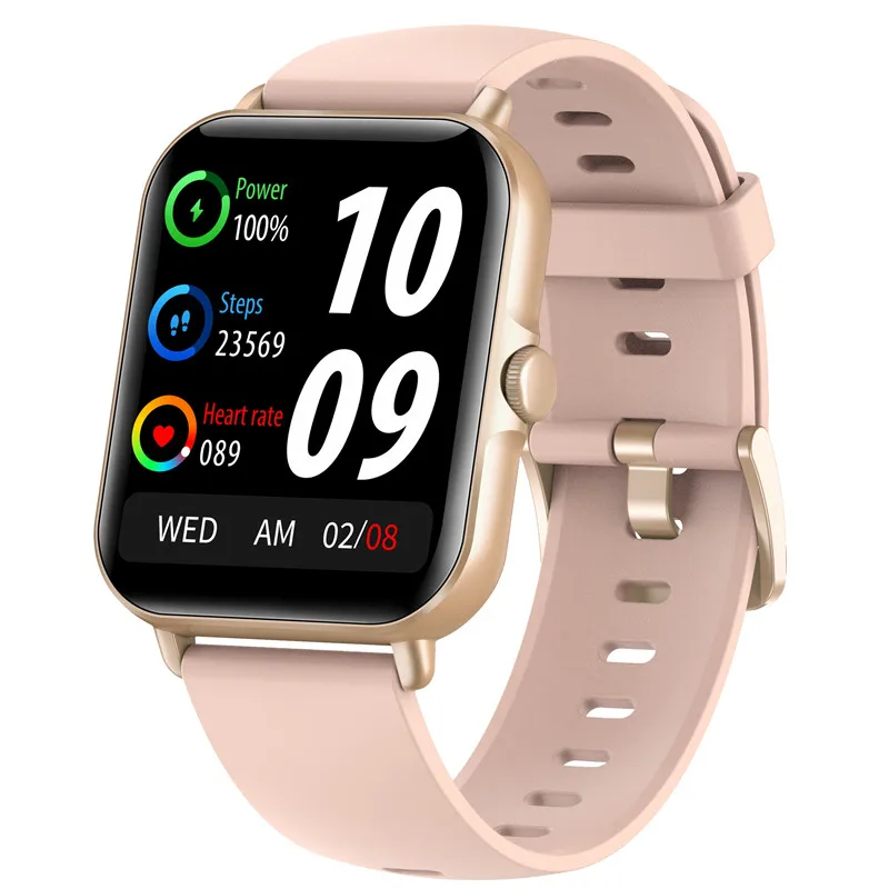 2022 New Women Smart Watch 1.69 Inch Full Touch Screen Bluetooth Call Sports Fitness Bracelet IP67 Waterproof Men Wristband L21 