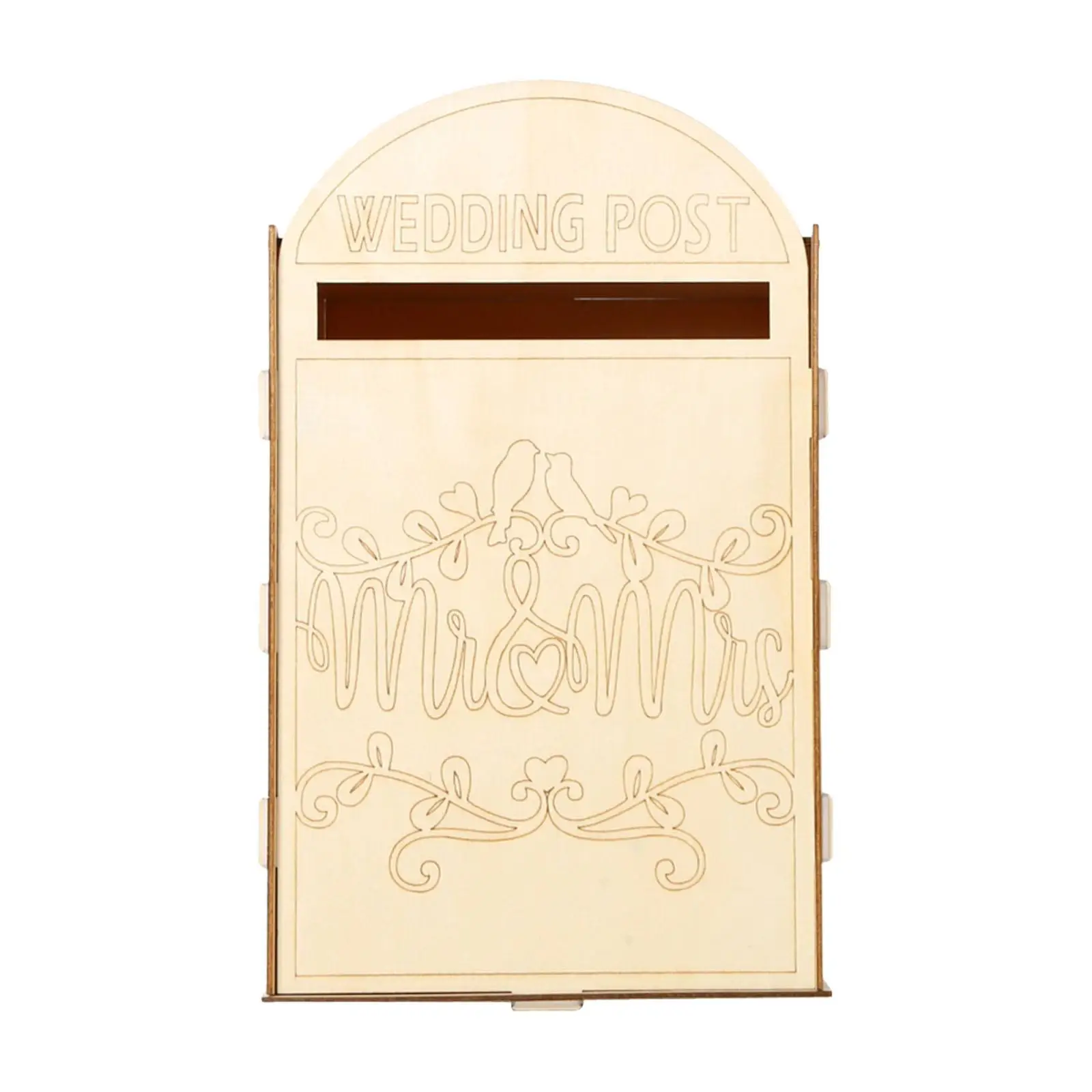 Wedding Card Box Envelope Box Rustic DIY with Slot Wedding Decor Wooden Mailbox