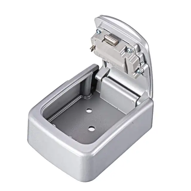 Key Lock Box Wall Mounted Zinc Alloy Key Safe Box Weatherproof 4 Digit Combination Key Storage Security Lock Box Indoor Outdoor 5