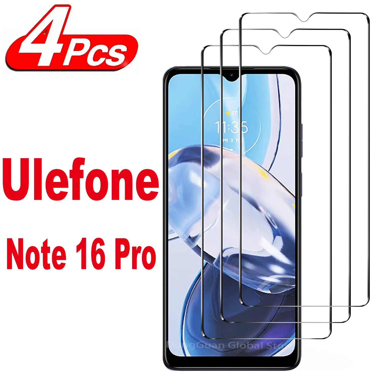 

4Pcs High Auminum Tempered Glass For Ulefone Note 16 Pro Note 14 13P Note 7 7P 9P S11 Note 11P 10P Screen Protector Glass