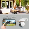 Srihome SH052 Wifi 5MP Wireless PTZ IP AI Auto Tracking Sound&Light Alarm Starlight Color Night Vision Outdoors Surveillance Cam 5