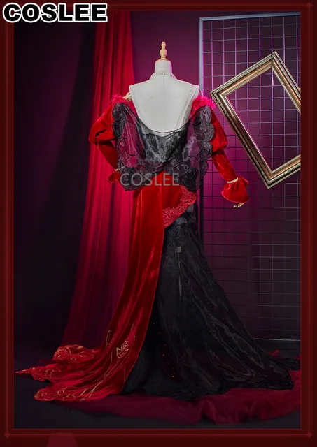 COSLEE 애니메이션 길 백작 첼시 피쉬테일 드레스 게임 슈트는 애니메이션에 등장하는 첼시 백작 부인의 우아한 유니폼으로, 코스프레나 할로윈 파티에 딱 어울리는 아름다운 의상입니다.