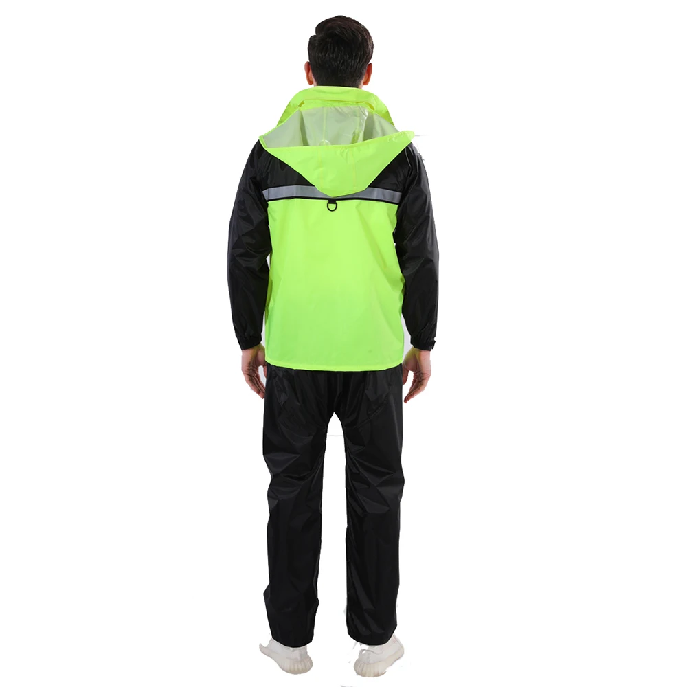 Hi Vis 레인 세트, 통기성 레인 팬츠, 반사 줄무늬, 방수 레인 웨어, 사이클링 하이킹, 야외 스포츠용