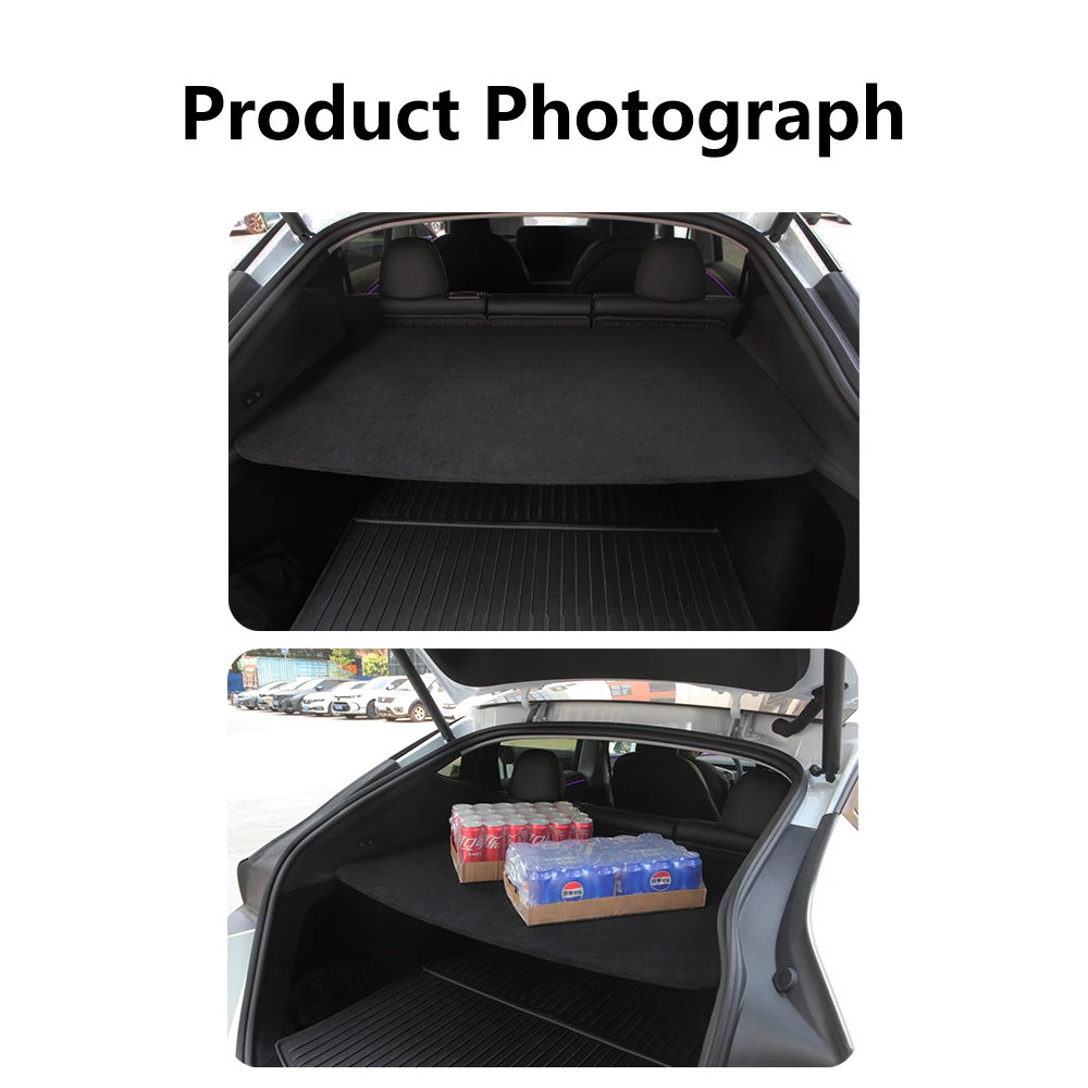 Couvercles De Coffre TPE Floqués Pour Tesla Model Y (Juniper 2025) - Bacs De Rangement Latéraux Avec Tapis
