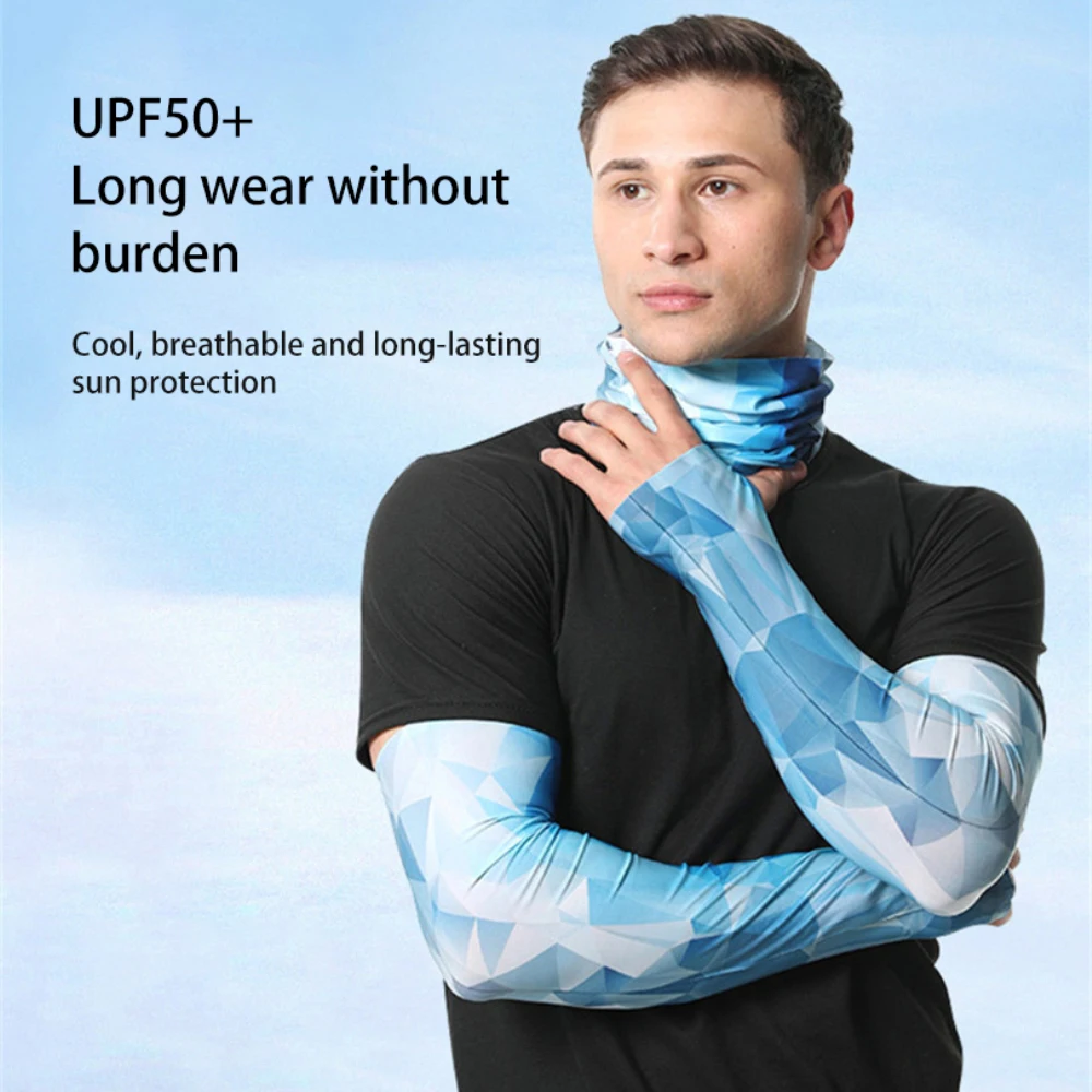 

Рукава на руку 1 пара охлаждающие мягкие УФ эластичные быстросохнущие спортивные чехлы на руку удобные градиентные солнцезащитные рукава с цифровой печатью