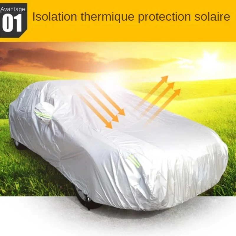 Housse de Protection extérieure pour voiture, couverture de neige extérieure complète, pare-soleil, anti-poussière, universelle pour berline Hatchback SUV