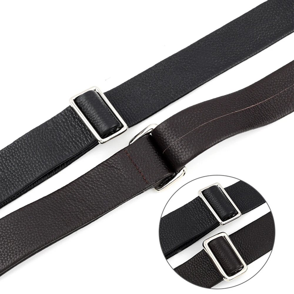 150cm Genuine Leather Shoulder Bag Strap Wide Handbag Belt Adjustable for Men Women Laptop Bags Replacement Handle Accessories