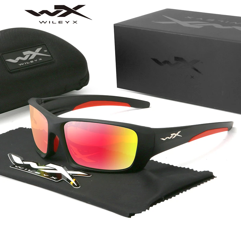 Wiley X WX gafas de sol deportivas para hombre y mujer, lentes polarizadas TR90 con cuadrado, revestimiento reflectante, lente de espejo UV400| | - AliExpress