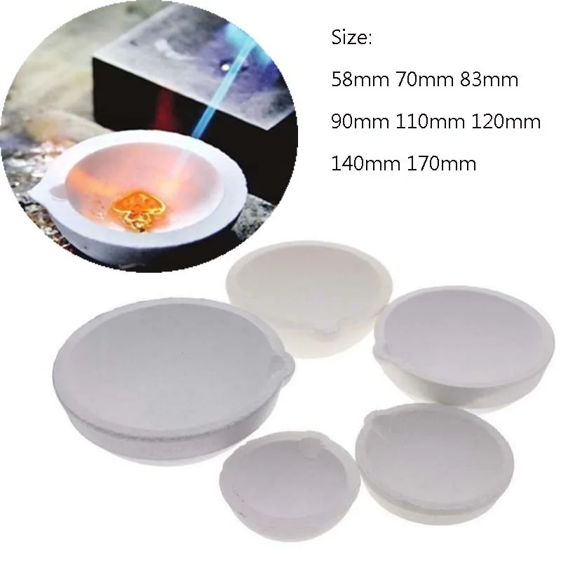High Temperature Quartz Silica Melting Crucible For Golden Silver Jewelry