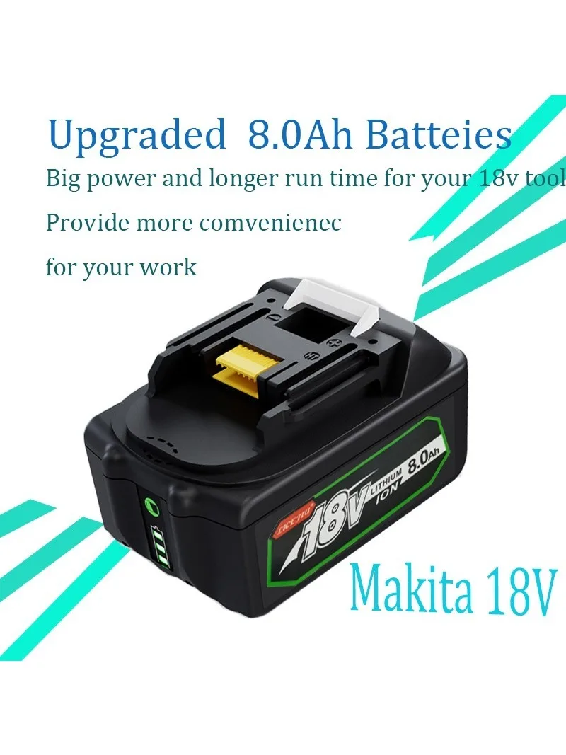 

Совершенно новый аккумулятор M18V для makita bl1850B Li-Ion 18v 6Ah BL1840B BL1860 BL1890 BL1815 BL1830 BL1835, аккумуляторы для беспроводных дрелей