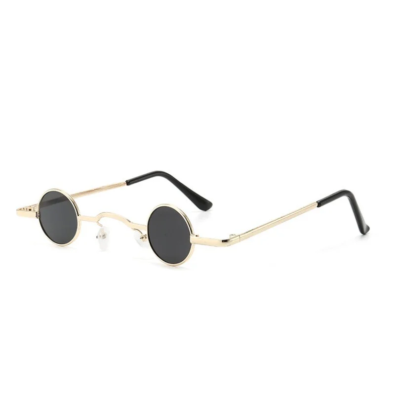 Retro Punk Style Vintage Round Metal Frame Sunglasses with Colorful Lenses