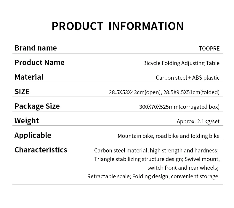 TOOPRE Mountainbike Zentrierständer Fahrrad Radnabe Aligner Faltrad Rad Zentrierständer Fahrradreparaturwerkzeug – Detail 2