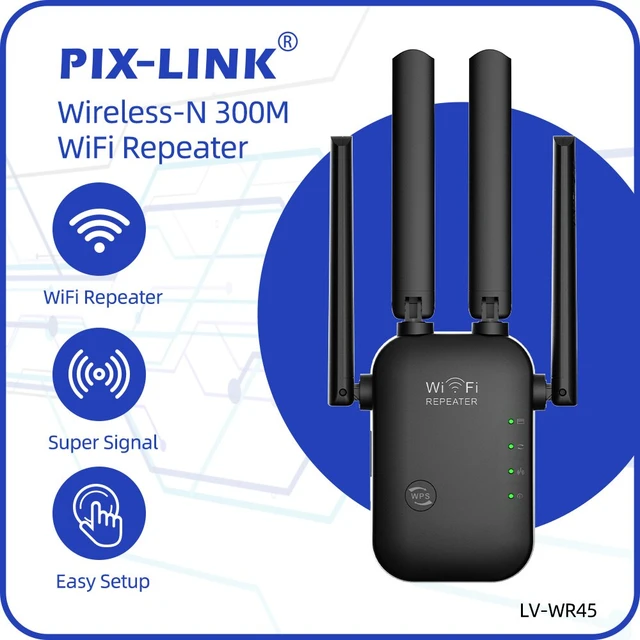 Repetidor WiFi inalámbrico, extensor de 300Mbps, amplificador, enrutador  802.11N, WPS, largo alcance, luz de 7 Estados, para PC - AliExpress