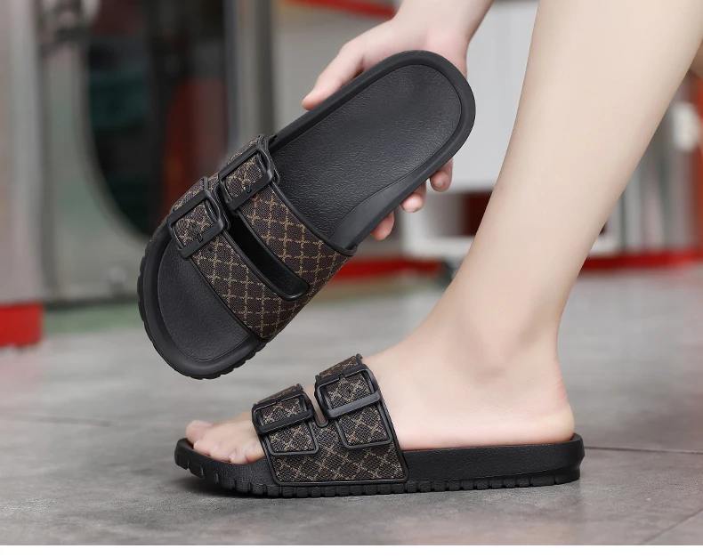 Men's Genuine Leather Sandals Comfortable Man Sandal House Slippers Man Summer Shoes Sale Genuine Mens Slipper Flip Flop Slides