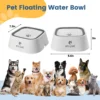 New Dog ABS Plastic Drinking Water Floating Bowl Non-Wetting Mouth Cat Bowl Without Spill Drinking Water Dispenser Dog Bowl 2