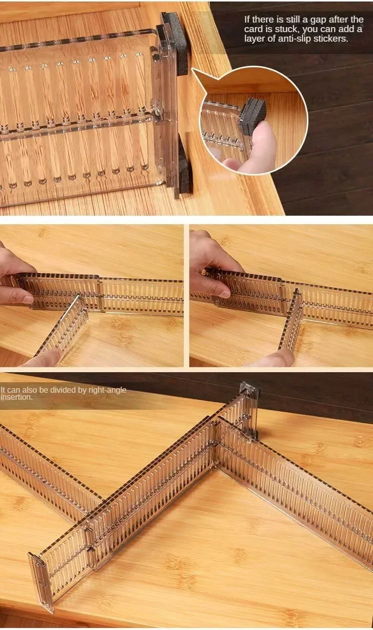 Description Picture 6 of itemDrawer Dividers Retractable Divider Partition Adjustable Storage Tools DIY Organizer Wardrobe Clothes Storage Drawer Organizers