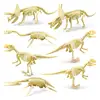 7 Pieces Dinosaur 3D Puzzle Dinosaur Puzzle Skeleton Bone Model Kits To Build For Adults Skeleton Animals DIY Dinosaur Puzzle 1
