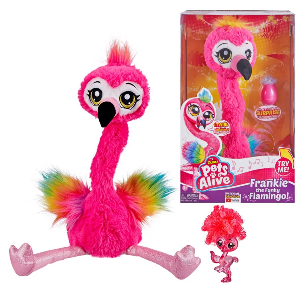 

Frankie The Funky Flamingo Electric Rocking Pet Alive Music Dancing Cute Plush Doll Action Figures Girls Boys Toy Birthday Gift