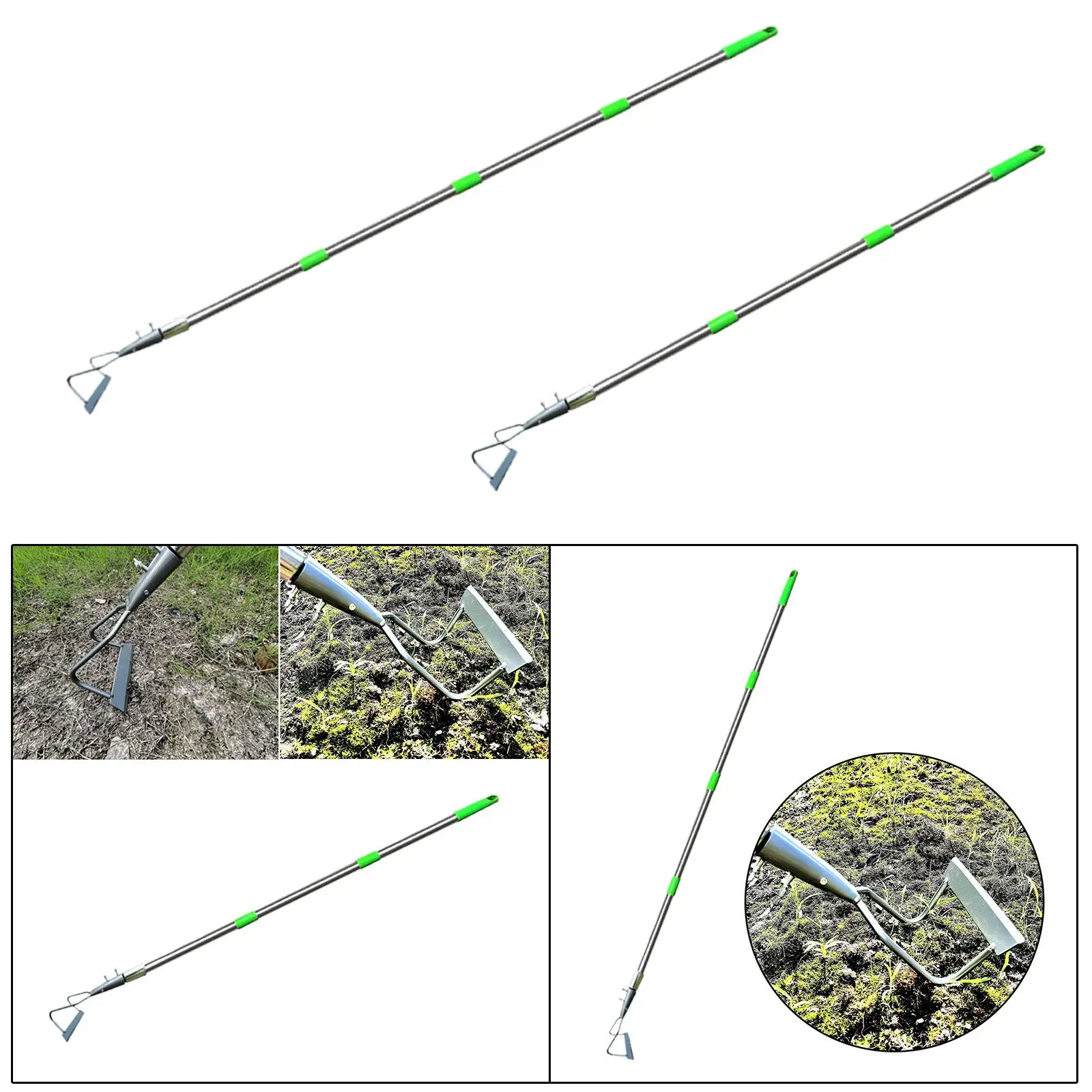 Garden Hoe Tool,Long Handle Cultivating Scraping Weeder,Heavy Duty Use,Easily Stand up for Weeding Hoe Weeding Loop