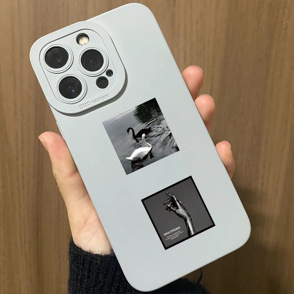 60 قطعة INS نمط الطازجة والشفاء أبيض وأسود ملصقات...