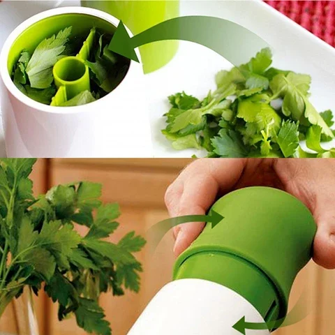 

New Herb Grinder Spice Mill Parsley Shredder Chopper Fruit Vegetable Cutter Safe Kitchen Gadgets Multifuncti Kitchen Accessories