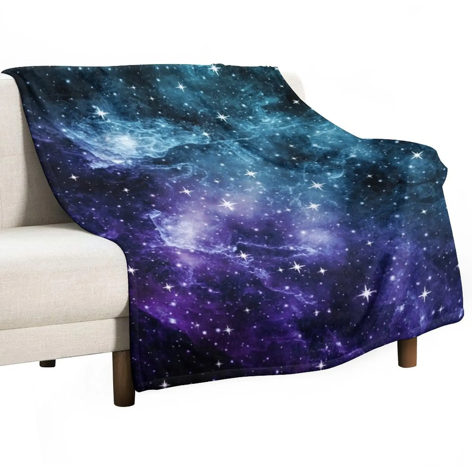 

Teal Purple Galaxy Nebula Dream #1 #decor #art Throw Blanket anime Decorative Sofa Blankets