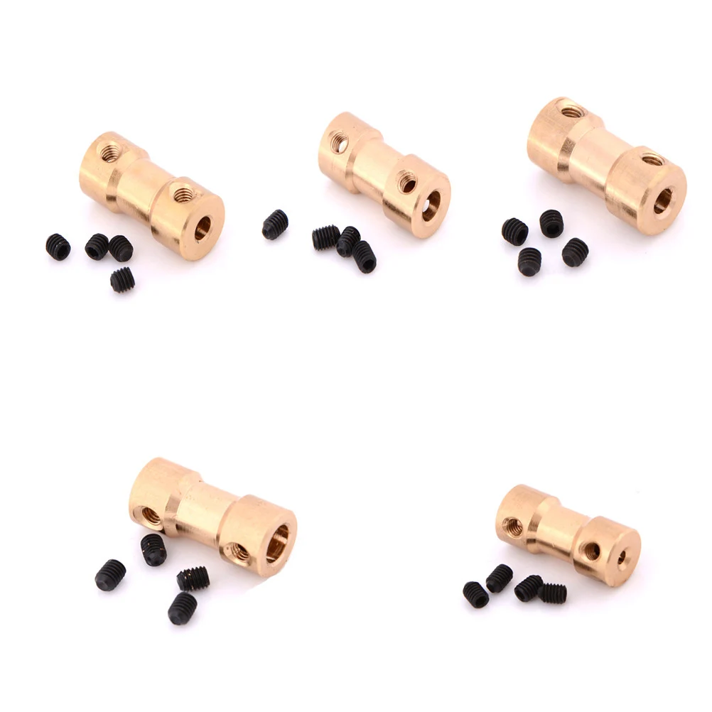 

1Set New Copper Shaft Connector Coupling Shaft Coupler Motor Copper Shaft Coupling Coupler Connector Sleeve Adapter