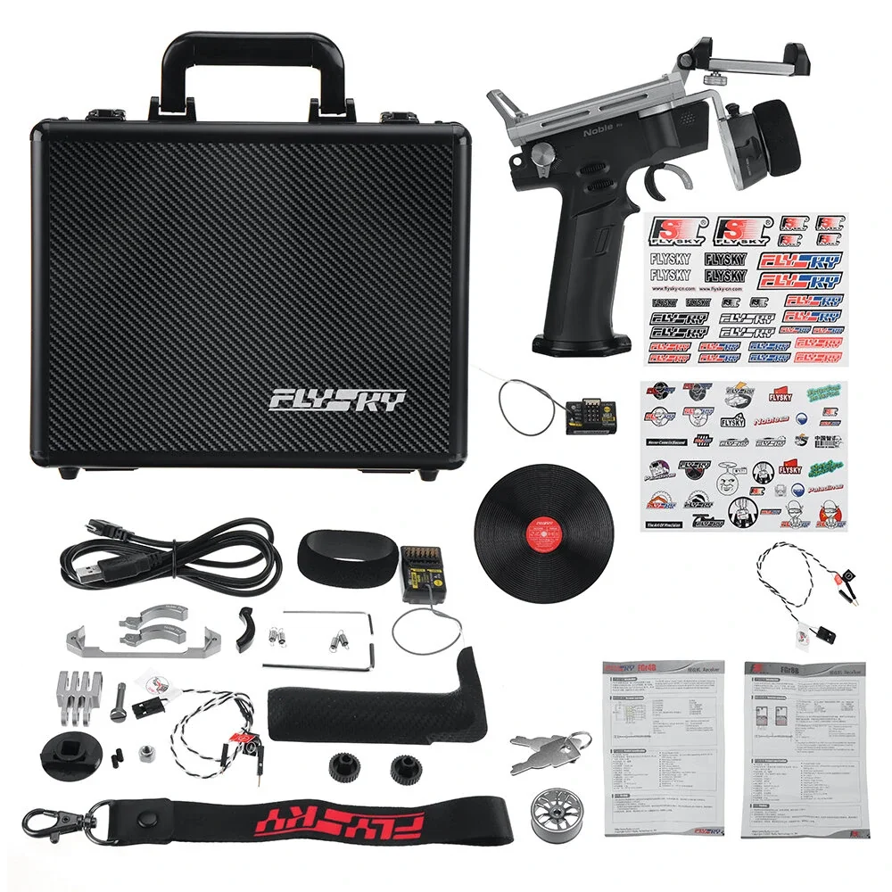 

FLYSKY Noble Pro 2.4G 18CH AFHDS 3 Radio Transmitter Built-in Battery 3.5inch Touch Color Screen with FGr4B FGr8B Receiver