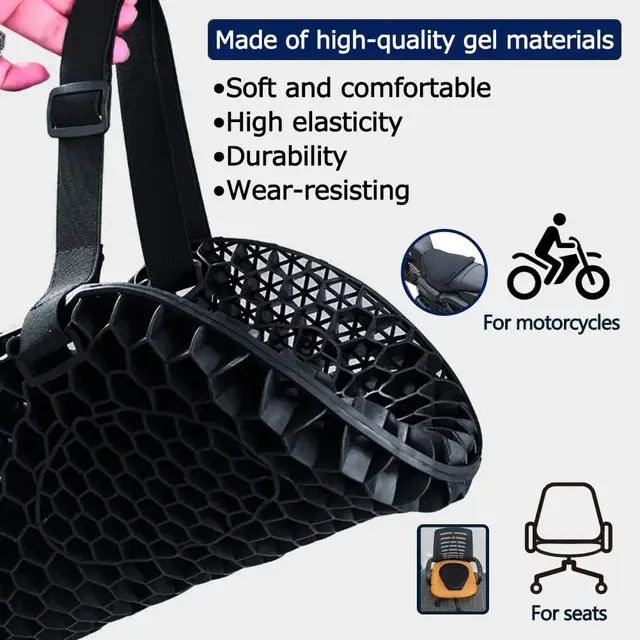 Funda De Asiento Para Moto Universal - Cubierta Antideslizante Y Transpirable, Diseño 3D De Panal