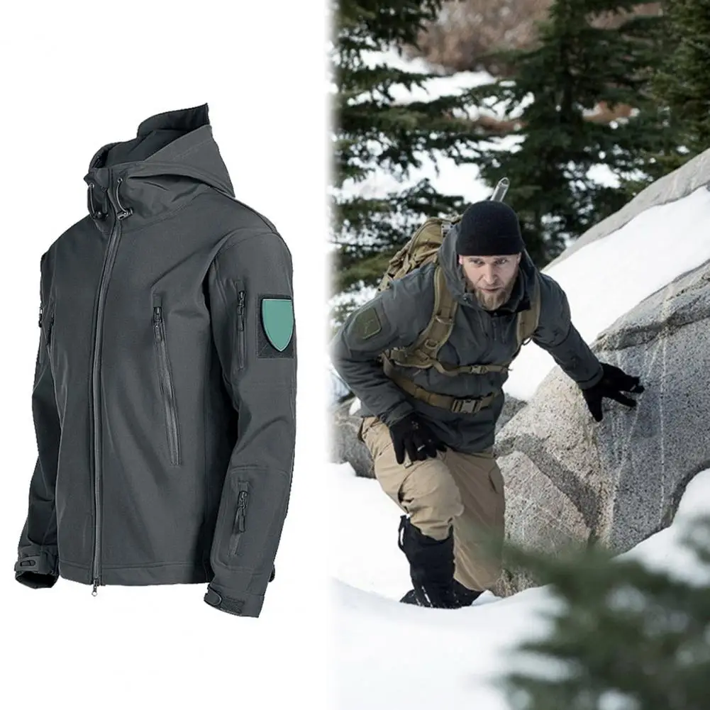 Veste thermique pour hommes, ensemble 2 pièces, pantalon imperméable doublé polaire, tenue résistante au froid, survêtement d'hiver épais à capuche pour la randonnée et la chasse