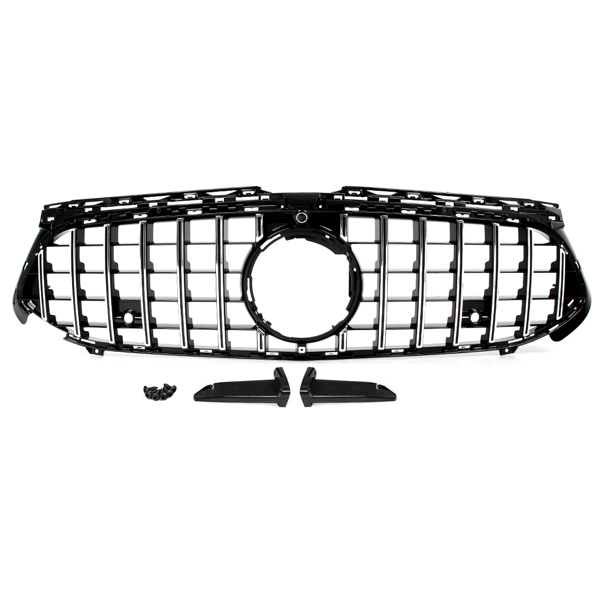 Chrom-schwarzer Frontstoßstangengrill für Mercedes A-Klasse W177 A180 A200 A220 A250 A35 AMG 2023–2024 Gittergrill Direkter Ersatz – Detail 14