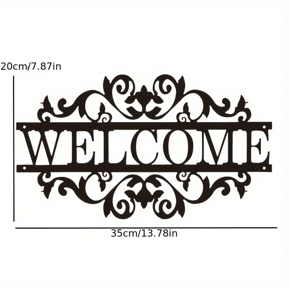 1pc metal decoration welcome sign front porch decoration porch sign metal metal house address house art