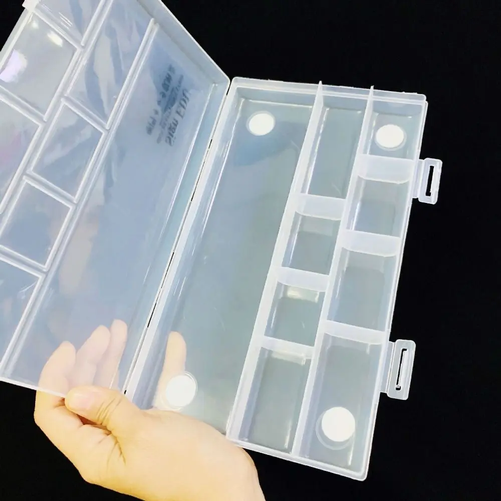 Thickened Makeup Artist Storage Box Plastic Transparent Stylist Rectangle Case Large Capacity Makeup Brush Storage