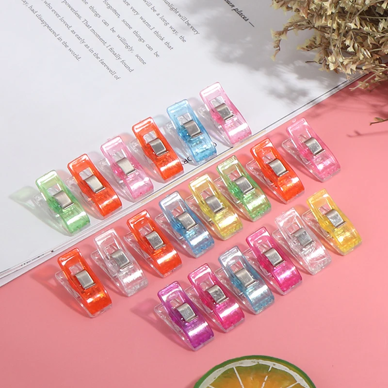 

20pcs mixed color plastic edging clip plastic small clip sewing positioning clip