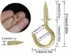 Mini Ceiling Screw-in Hooks Self-tapping Screw Hooking Multipurpose Screw Hook for Hanging Plants Mug Art Decoration Garden Tool 6