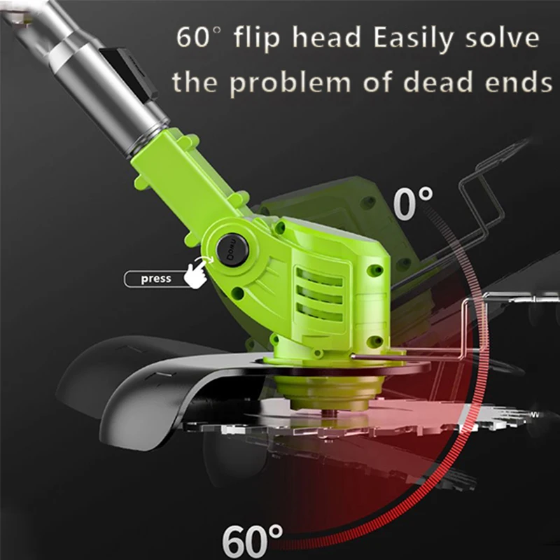 Cordless Electric Lawn Mower 21V Brush Cutter String Trimmer Foldable Grass Trimmer Electric Weed Eater 3