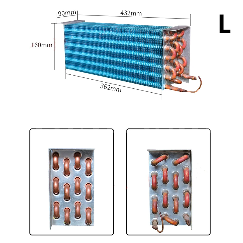 Coppertubealuminumfinrefrigeratoriceevaporatorcondenserradiator